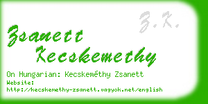 zsanett kecskemethy business card
